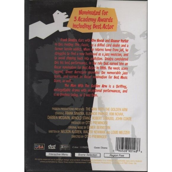 The Man with the Golden Arm (1955) DVD 2004 Frank Sinatra Kim Novak Drama - Picture 2 of 7